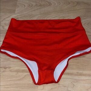 Pink High-Waisted Red orange  Bikini Bottoms